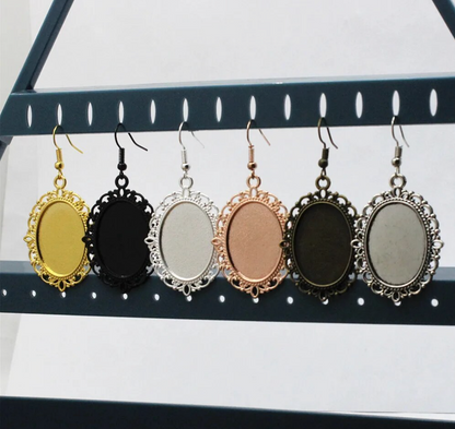 Oval Earring Making Kits - Earring Wires and Glass - Perfect Pendants Plus