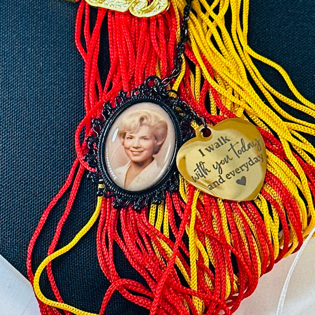Graduation Tassel Photo Charms with Saying to Honor a Loved One - Perfect Pendants Plus