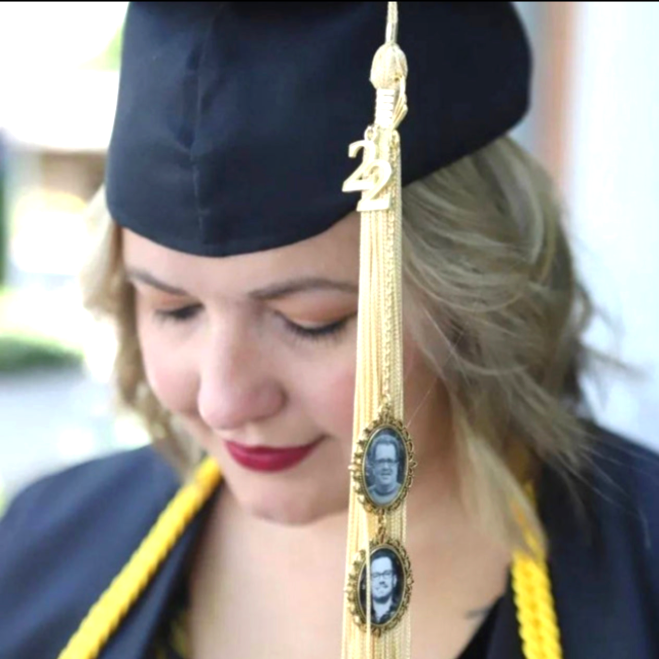 DIY Kit Graduation Tassel with Lace Memorial Photo Charm