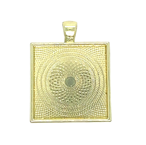 20mm Square Pendant Trays for DIY Jewelry Settings