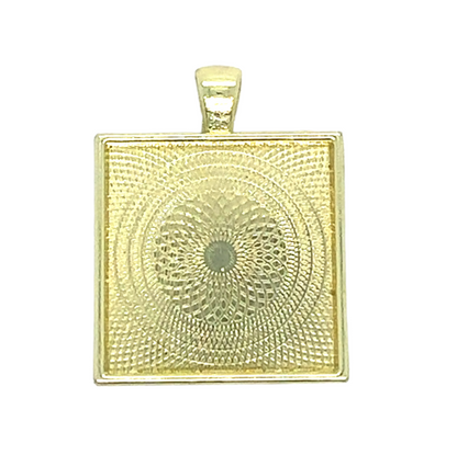 20mm Square Pendant Trays for DIY Jewelry Settings