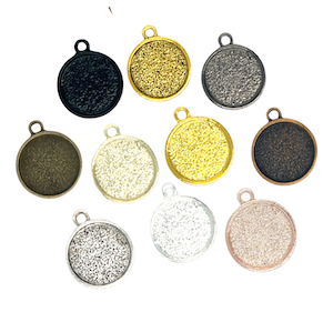 16mm Round Top Loop Pendant Bezel Setting - Perfect Pendants Plus