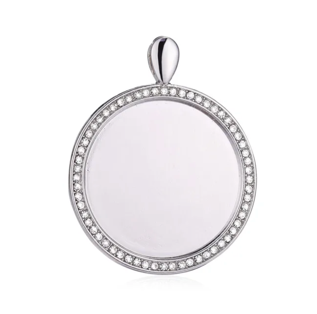 30mm Rhinestone Round Large Pendant Setting Bail - Perfect Pendants Plus