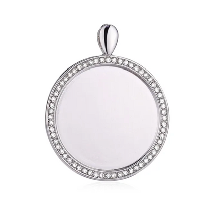 30mm Rhinestone Round Large Pendant Setting Bail - Perfect Pendants Plus