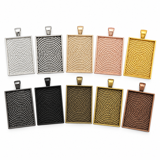 25x35mm Rectangle Pendant Trays