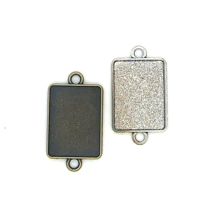 18x25mm Rectangle Connector Blank Setting