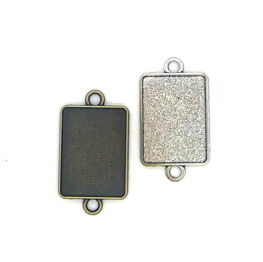 18x25mm Rectangle Connector Blank Setting