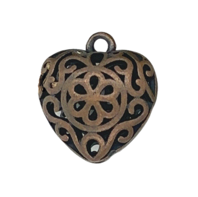 Jewelry Making Charms Filagree Heart Charm Includes Jump Ring - Perfect Pendants Plus