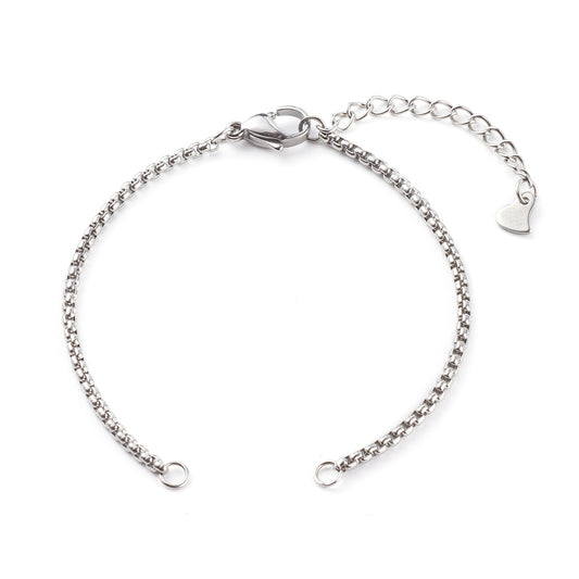 Bracelet Making Box Silver Chain Bracelets Lobster Clasp - Perfect Pendants Plus