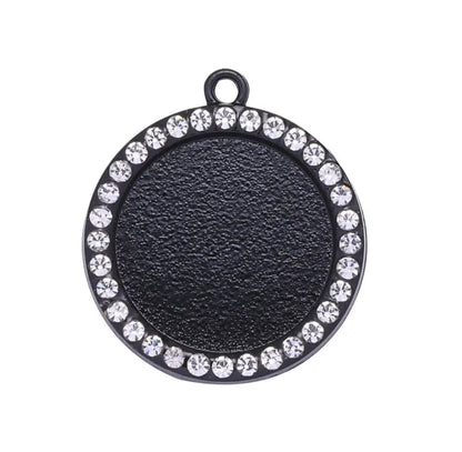 20mm Rhinestone Top Loop Round Pendant Cabochon Setting Tray