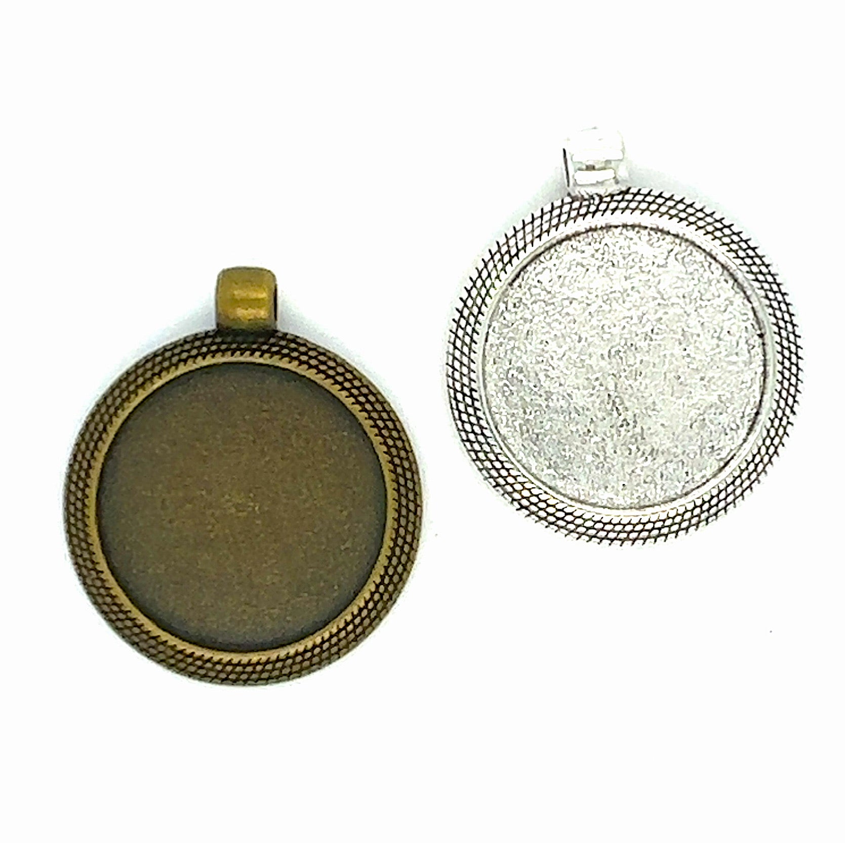 12 pieces 25mm Round Rope Edge Pendants - Perfect Pendants Plus