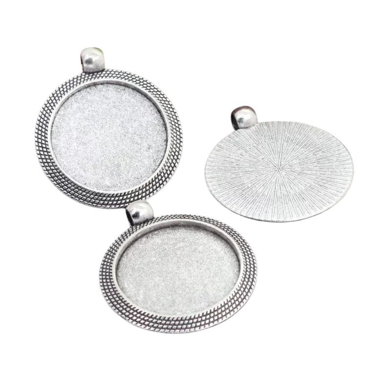 12 pieces 25mm Round Rope Edge Pendants - Perfect Pendants Plus