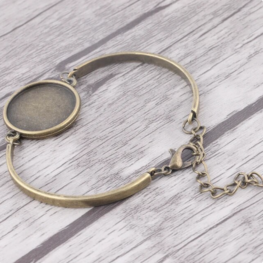 20mm Round Bracelet Maker Kit Includes Glass Cabochon - Perfect Pendants Plus