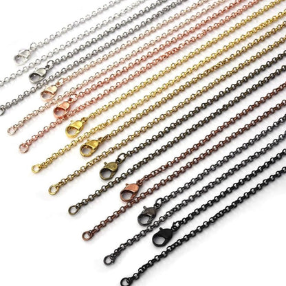 100 Wholesale 3mm thick Loop Chain Necklace 24 Inch - Perfect Pendants Plus