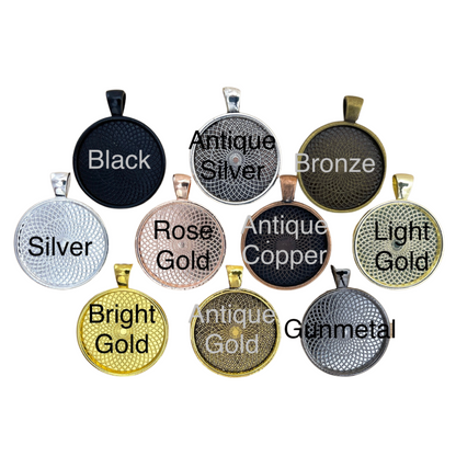 25 mm Round Pendant Blank Setting 1 inch - Perfect Pendants Plus