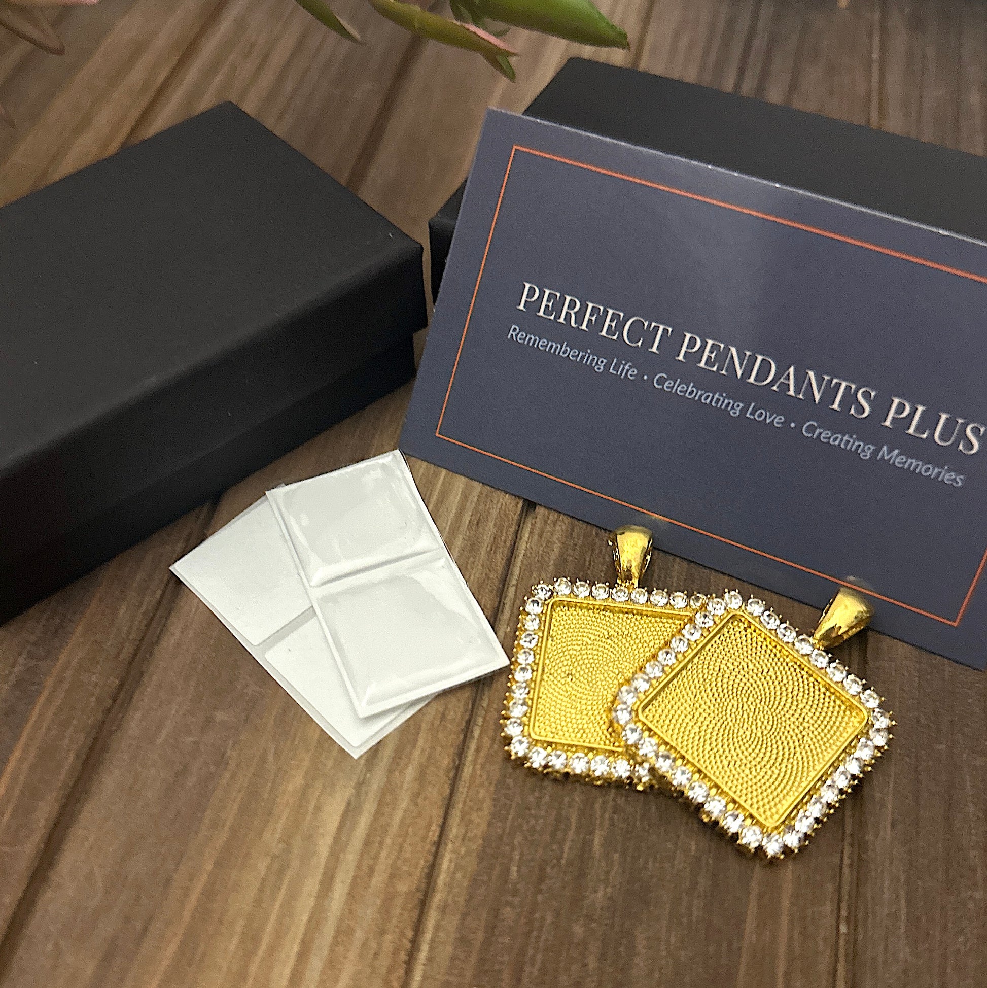 DIY Brides Bouquet Charm Kit Rhinestone Memorial Photo - Perfect Pendants Plus