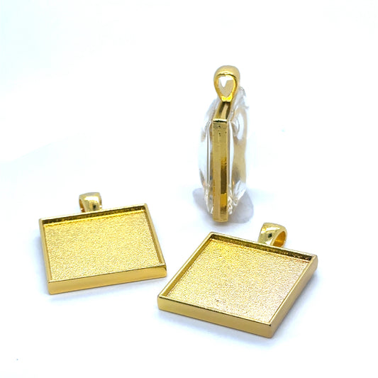 double sided blank bezel setting square 