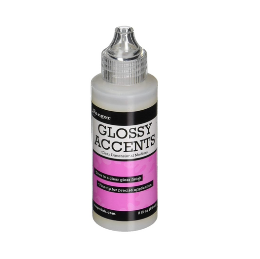 Glossy Accents Ranger Adhesive  2oz (Great for Photo Jewelry)