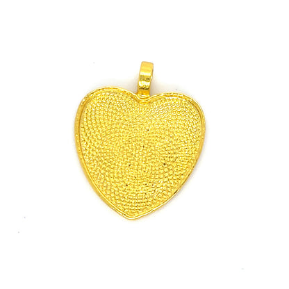 25mm Heart Shaped Pendant Charms