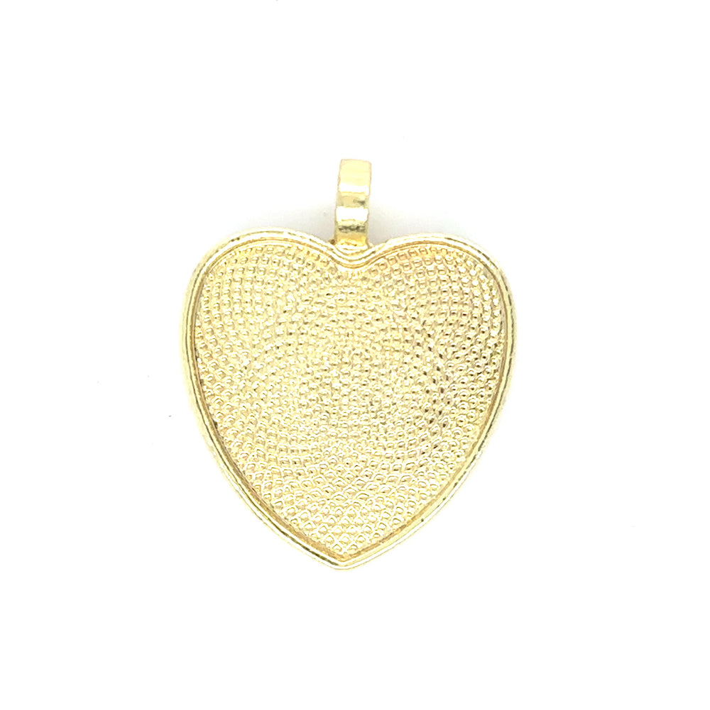 25mm Heart Shaped Pendant Charms