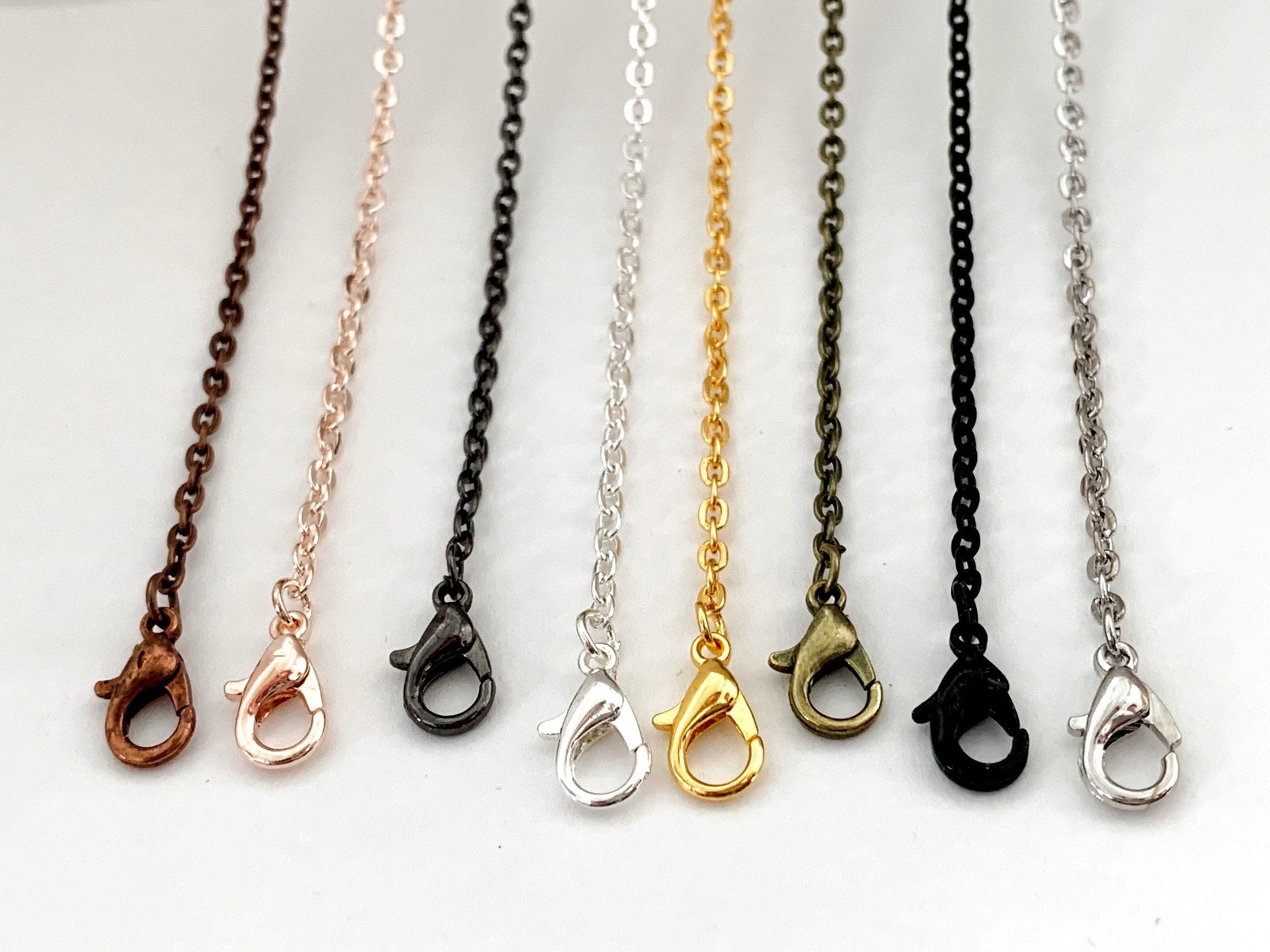 Chain Necklaces Wholesale - 18 inch Bronze, Black, Silver plated , Copper, or Antique Silver Chain Necklaces GREAT Quality