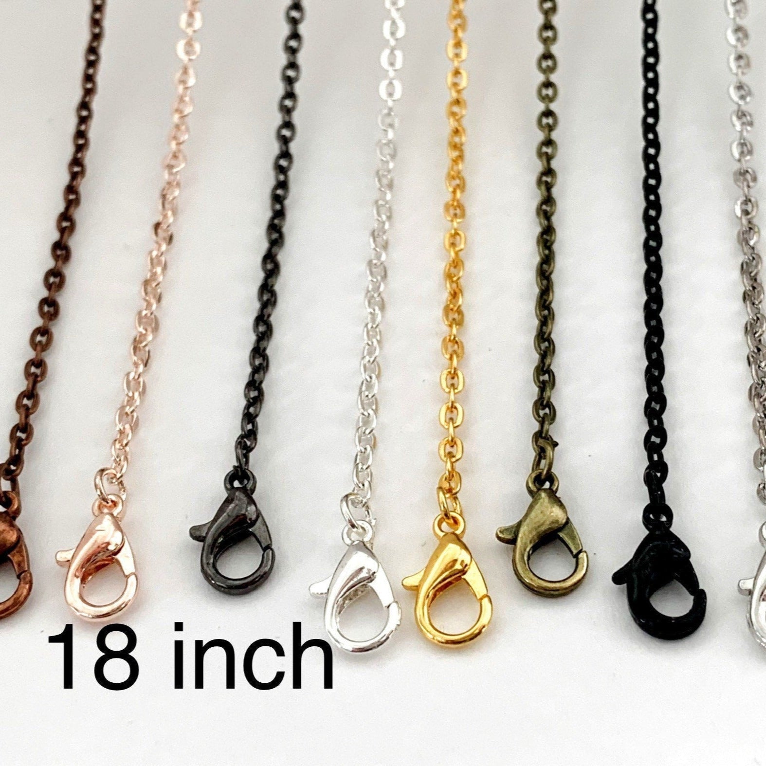 Necklace Chains for Pendants Rolo 18 inch - Perfect Pendants Plus