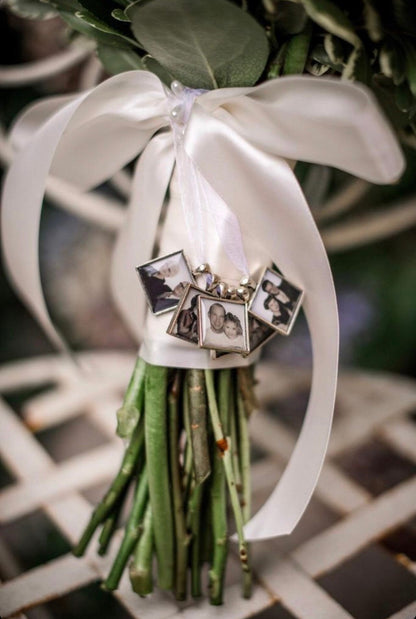 DIY Kit 25mm Double Sided Wedding Bouquet Memory Charms - Perfect Pendants Plus