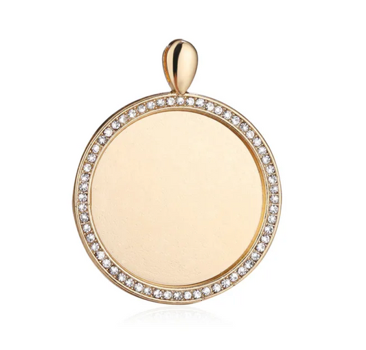 30mm Rhinestone Round Large Pendant Setting Bail - Perfect Pendants Plus