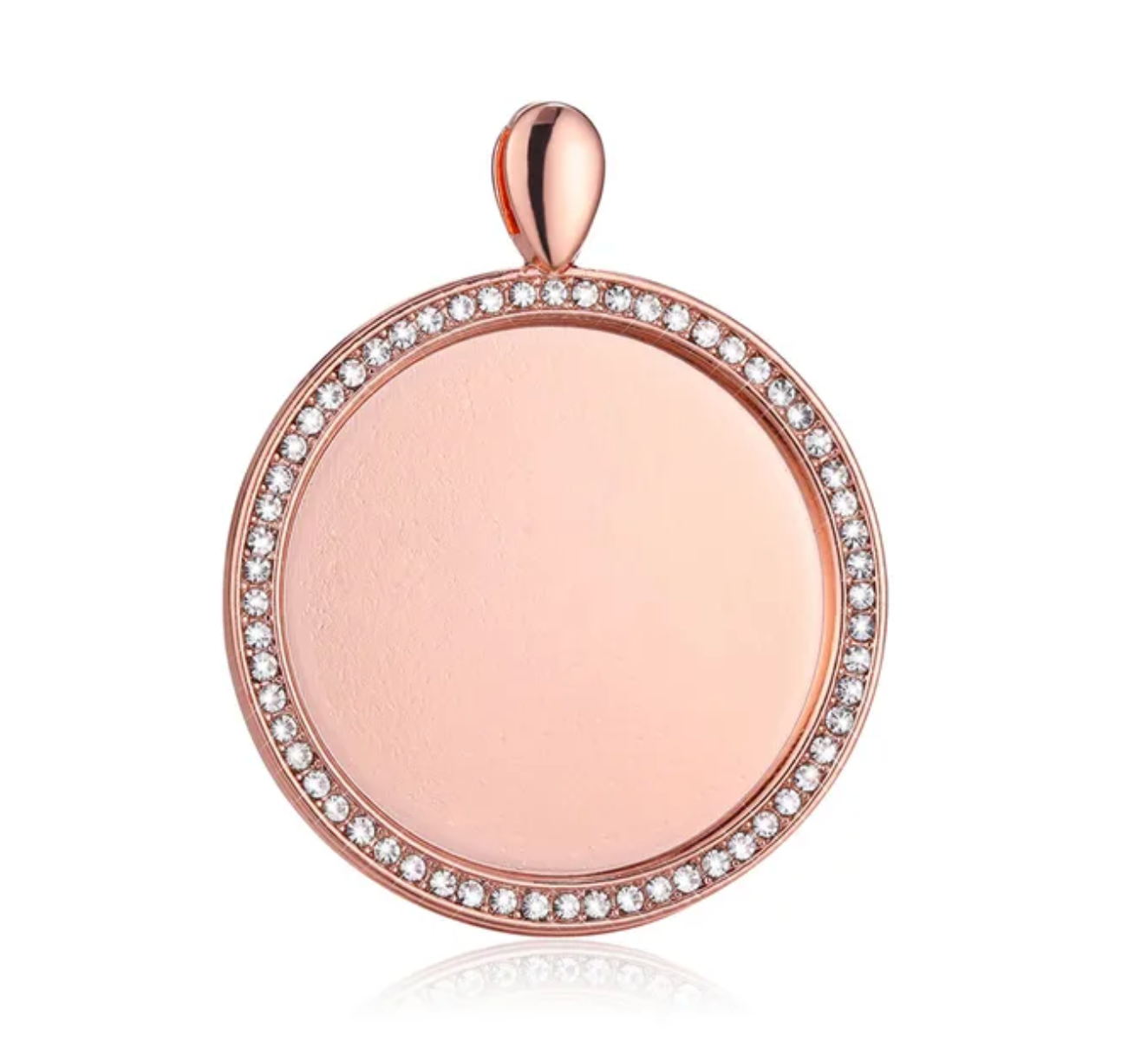 30mm Rhinestone Round Large Pendant Setting Bail