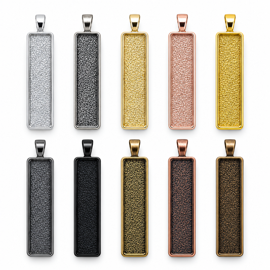 10x50mm Long Vertical Pendant Setting