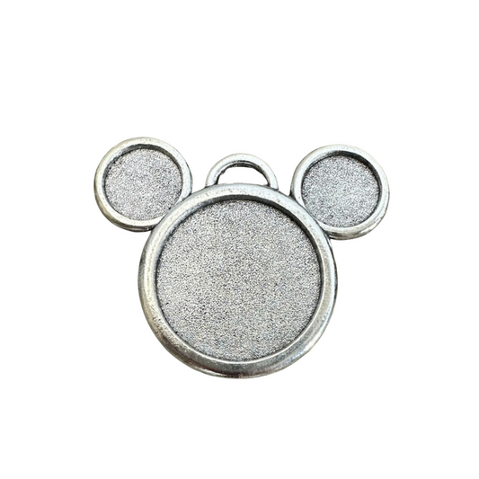 mouse-pendant-setting-silver-mickey-25mm