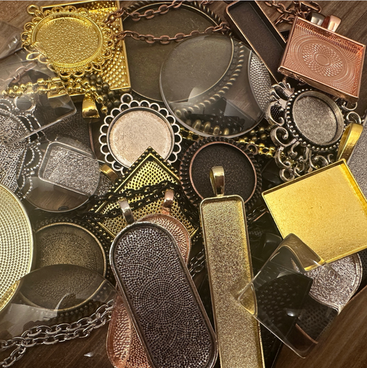 Complete 60 Piece DIY Necklace Sampler Pendant Kit - Perfect Pendants Plus