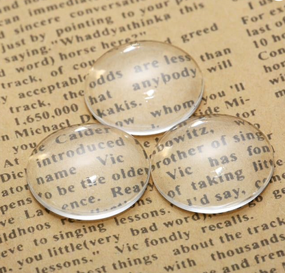 10 cabochons en verre 18 mm, dôme transparent - Cabochon/Verre dôme 10 cabochons en verre 18 mm, dôme transparent - Cabochon/Verre dôme