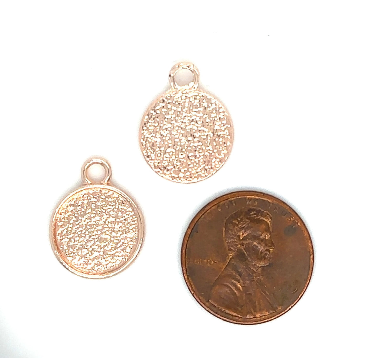 12mm small round jewelry making supplies charm rose gold