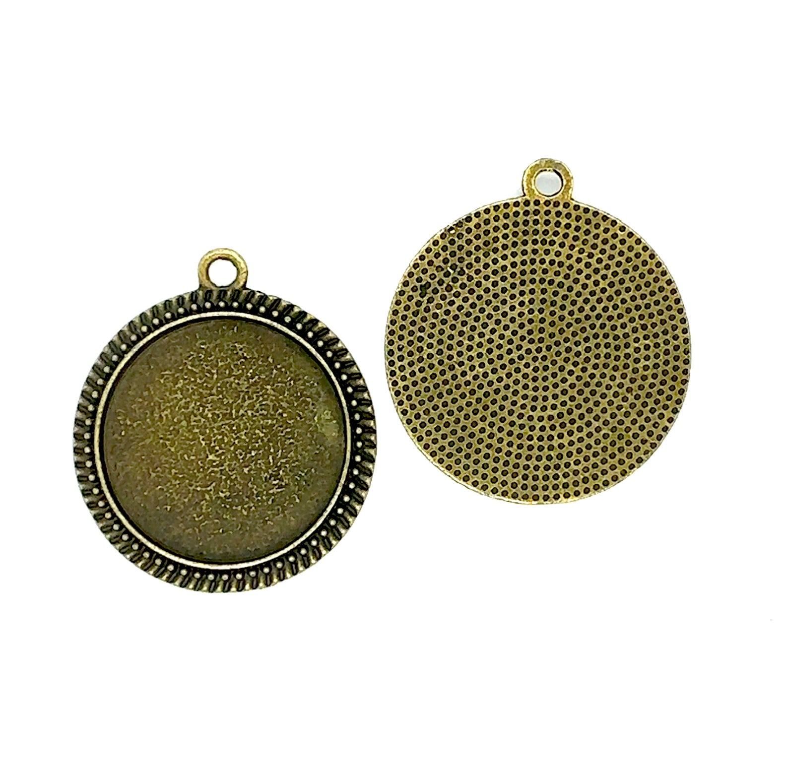 30mm Round Beaded Edged Pendant Setting - Perfect Pendants Plus