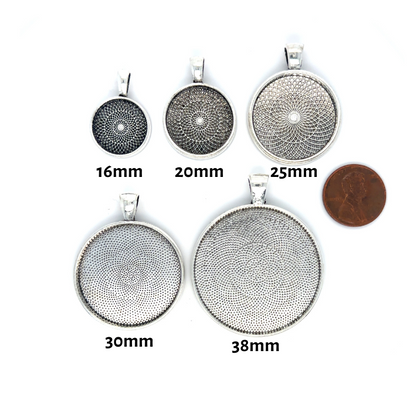 20mm Round Bezel Pendant Blanks - Perfect Pendants Plus
