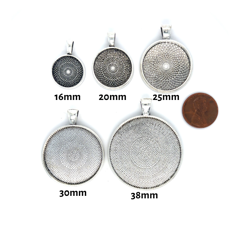 25mm Round Pendant setting tray 1 inch
