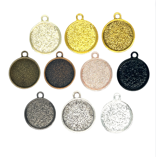 20mm Round Bezel Jewelry Blanks - Perfect Pendants Plus