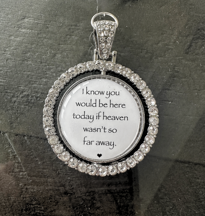Double Sided Wedding Gift Memorial Photo Charm
