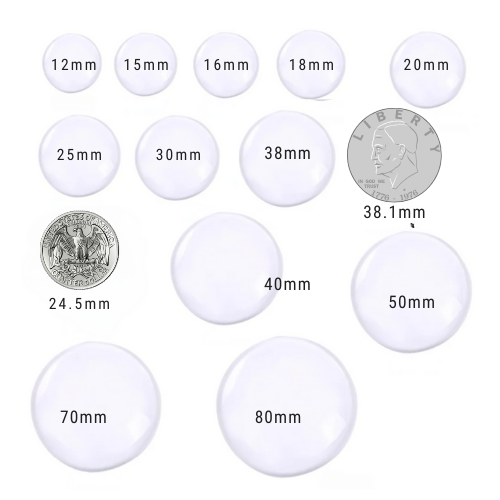 Lot de 200 cabochons ronds en acrylique transparent de 5 mm de qualité professionnelle Lot de 200 cabochons ronds en acrylique transparent de 5 mm de qualité professionnelle