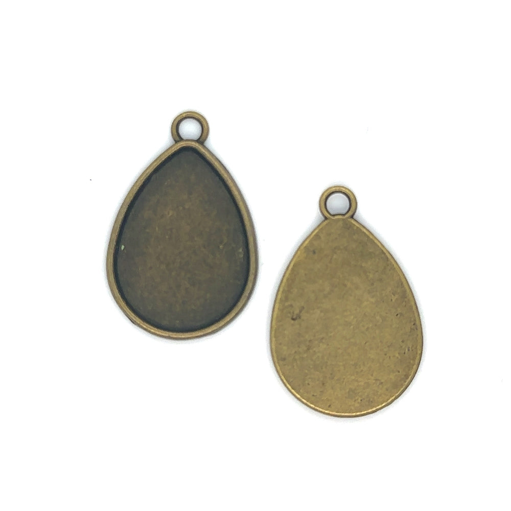 18x25mm Teardrop Shaped Earring Pendant Setting