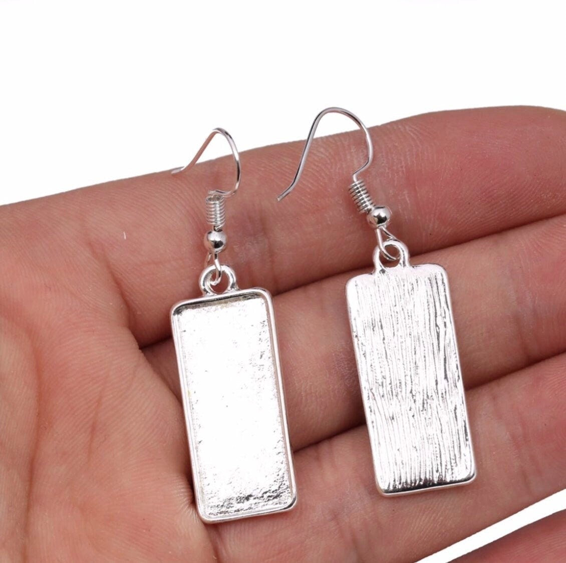 10x25mm Rectangle Vertical Earring Making Kits - Perfect Pendants Plus