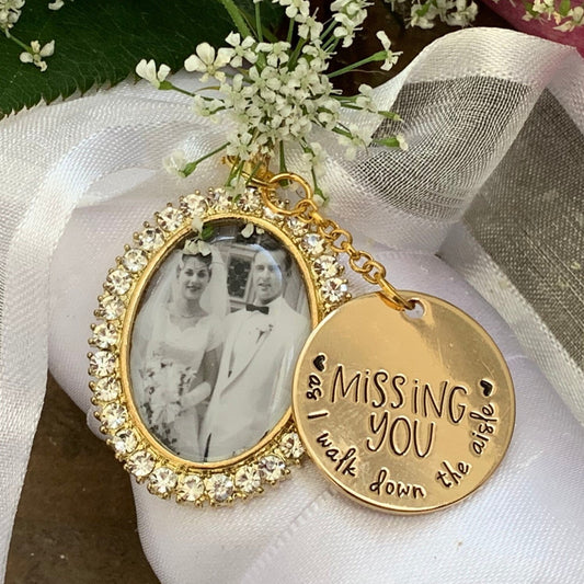 Wedding Bouquet Charms for Brides Bouquet to Walk Down the Aisle - Perfect Pendants Plus