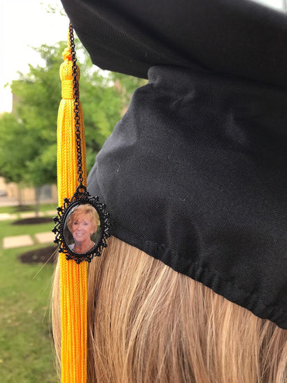 Graduation CUSTOM Made or DIY in memory charms gift for graduate memorial Photo Pendant for cap and gown ceremony charms