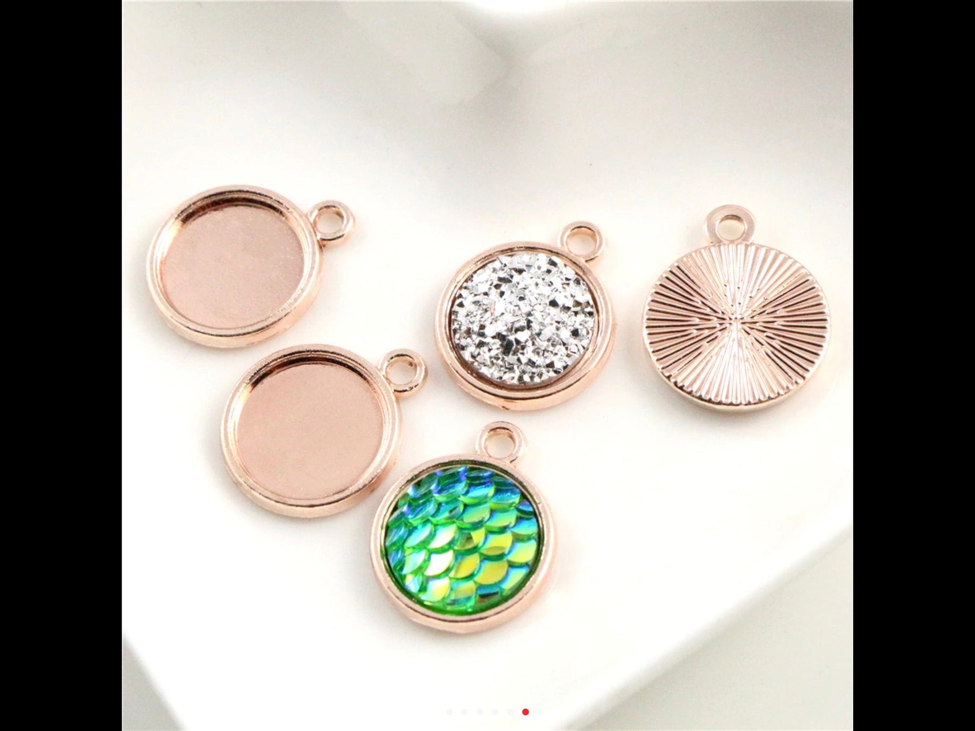 12mm Round Glass Domed For Pendants, Magnets or Mosaics - Perfect Pendants Plus