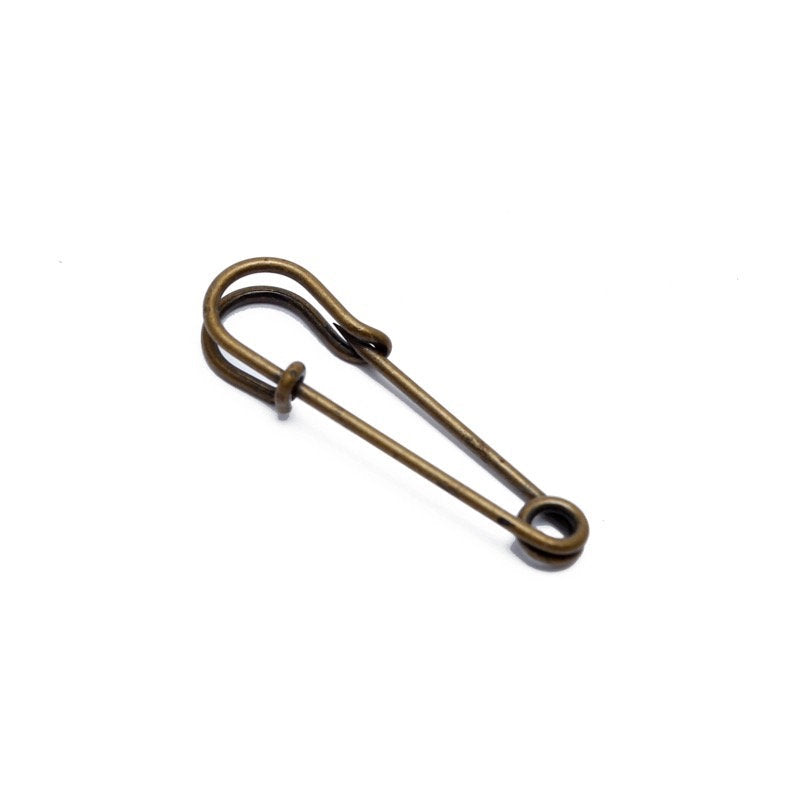 Boutonniere Safety Pin for photo charms 1.5 inches black, rose gold, - Perfect Pendants Plus