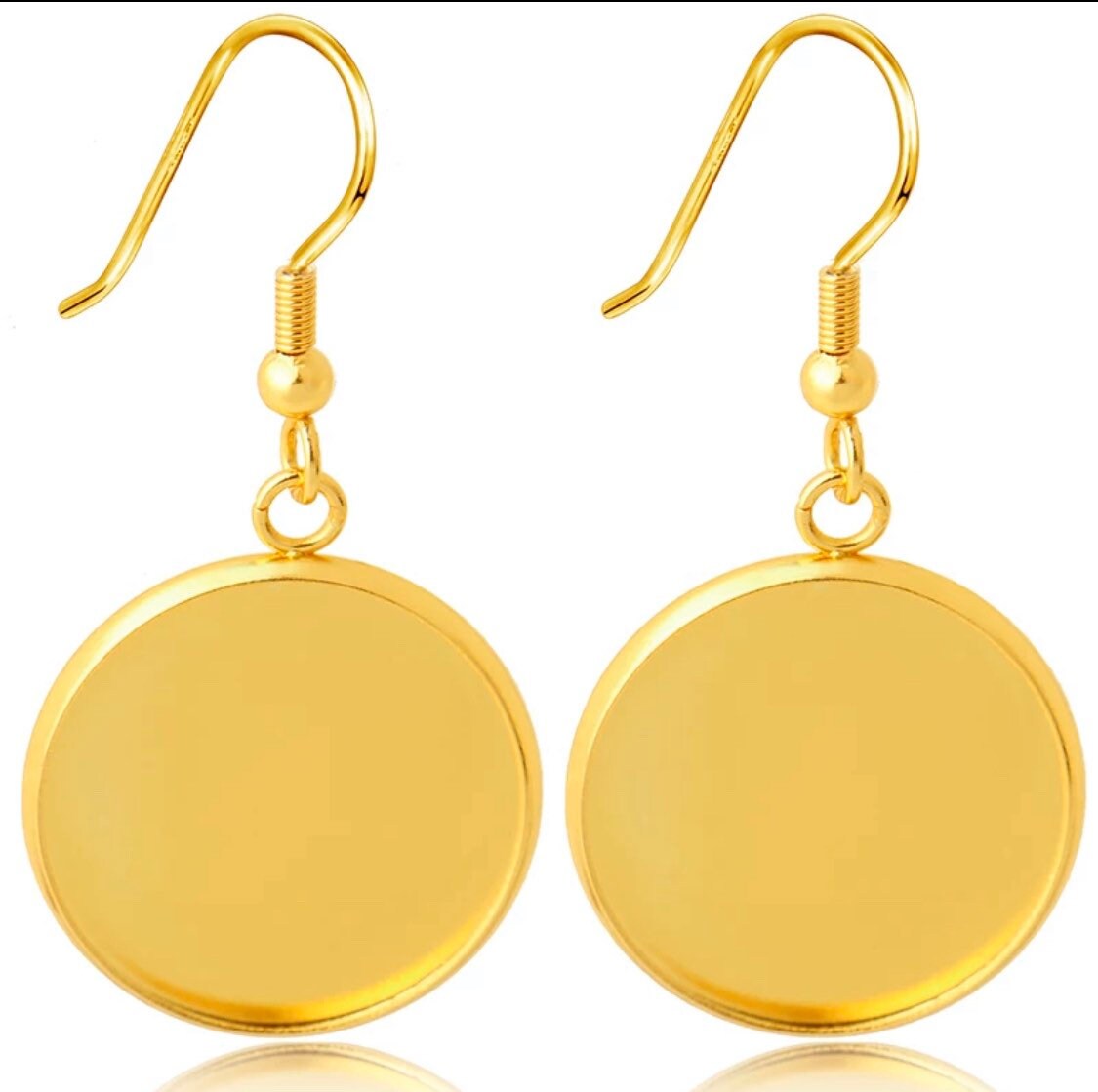20mm Round Earrings Kits, Glass and Wires - Perfect Pendants Plus