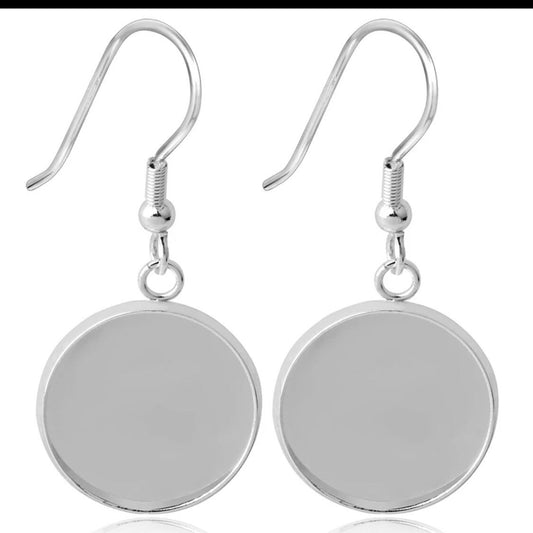 20mm Round Earrings Kits, Glass and Wires - Perfect Pendants Plus