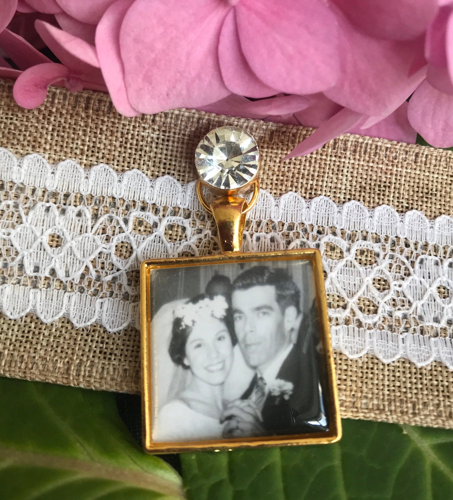 Groom Memorial Charm with Photo - Perfect Pendants Plus