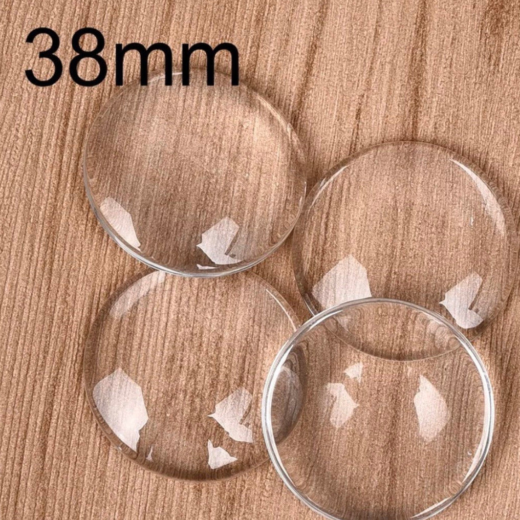 38mm Round Glass Extra Large Cabochon 1 1/2 Inches - Perfect Pendants Plus
